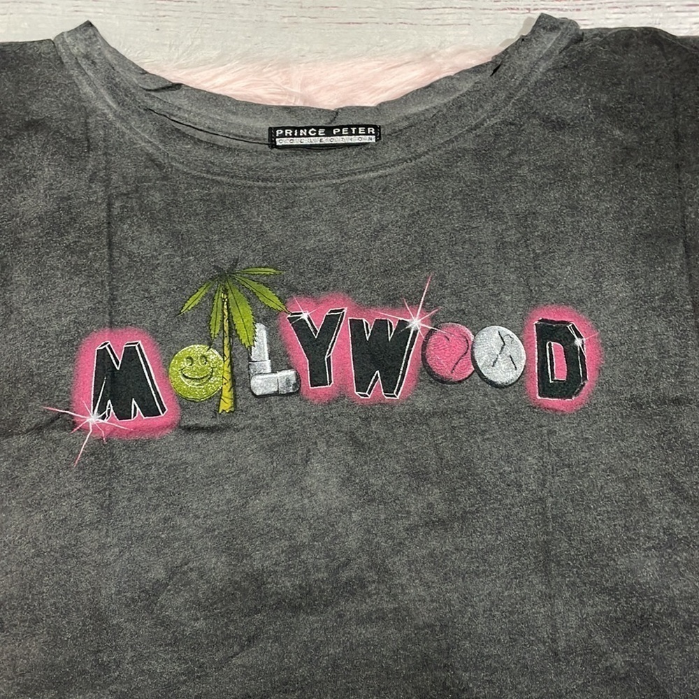 Prince Peter Collection Black 'M Hollywood' Graphic Muscle Tee - Picture 7 of 8